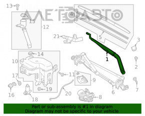 Wiper arm right Toyota Highlander 20-