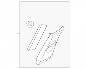 Left upper center pillar trim for Kia Optima 11-15 beige