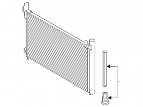 Lexus NX300h 15-21 air conditioner condenser radiator