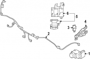 Wiring for rear bumper of Hyundai Tucson 25-26 for parking sensors