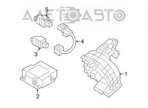Airbag sensor door left Kia Soul 14-19