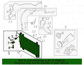 Mazda CX-3 16-21 2.0 air conditioner condenser