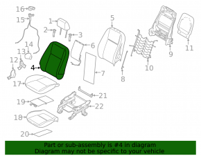 Ford Transit Connect MK2 13-18 passenger seat without airbag, gray