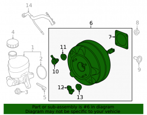 Vacuum Booster Ford Mustang mk6 18-23