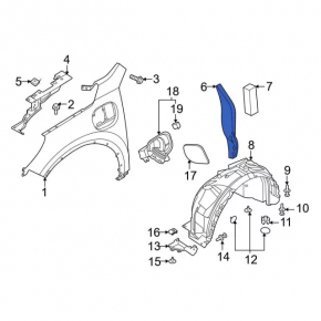 Wing seal door-wing right Ford Escape MK4 20-24