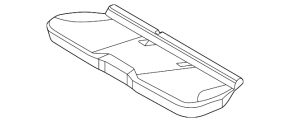 Ford Mustang Mach-E 21-25 2nd row lower seat trim, black leather