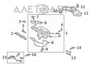 Exhaust manifold with catalytic converter Mazda 6 18-21