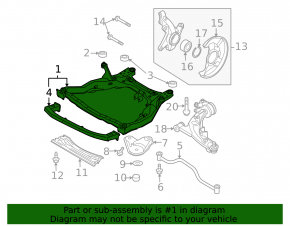 Front subframe for Mazda CX-9 09-15
