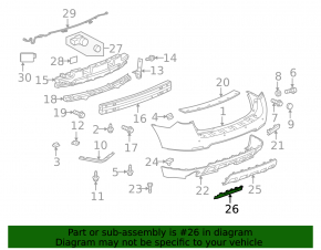 Rear bumper lip plug Chevrolet Equinox 10-15 prerest
