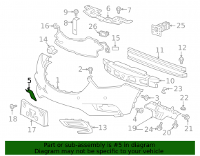 Buick Encore 17-19 Front Bumper Tow Hook Cap