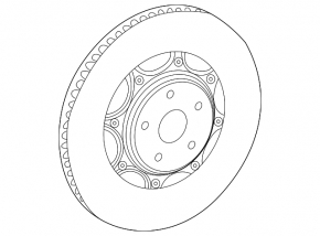 Front right brake disc Lexus LS 07-17 357/34mm, AWD