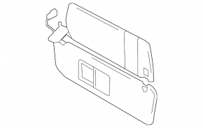 Left visor Audi Q7 4L 10-15 beige, cloth, without hook, for cleaning