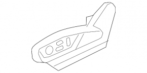Left side driver's seat cover for Audi Q7 16-19, black, for massage, broken mount