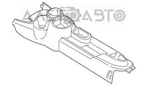 Central console cup holders Mini Cooper F56 3d 14-19 black