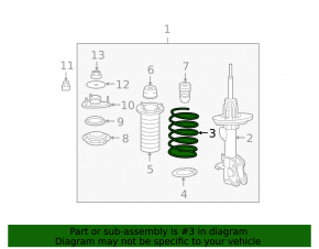 Front left spring Acura MDX 07-13