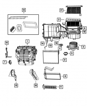 Chrysler 200 Evaporator 11-14