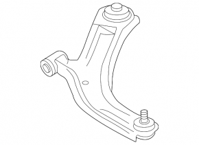Lower control arm, front right, Nissan Cube 08-14