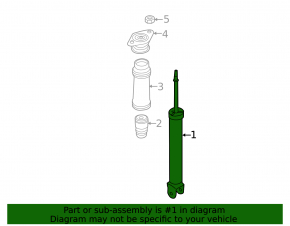 Rear left shock absorber Hyundai Azera 12-17 with support