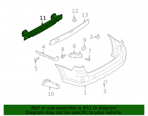 Subaru Outback 10-14 Rear Bumper Reinforcement