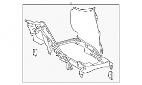 Toyota Venza 21 center console trim bracket - black, scratches