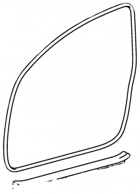 Door seal front right Toyota Prius 30 10-15 black
