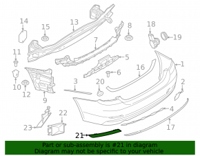 Rear bumper reflector left BMW 4 F32/33/36 18-20