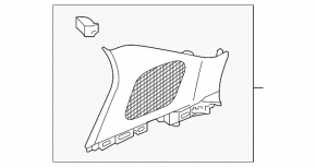 Rear pillar trim behind the right window Audi Q5 80A 18 - gray, for cleaning