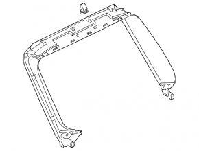 Upper trunk door trim Audi Q5 80A 18-24 gray