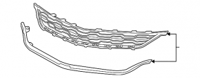 Radiator grill grill Chevrolet Malibu 16-18 radar cruise