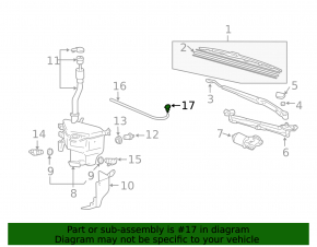 Washer nozzle left Lexus GX470 03-09