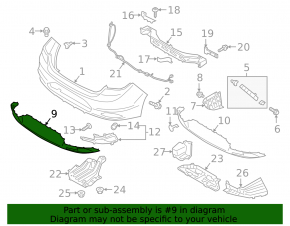 Rear bumper lip Hyundai Elantra AD 19-20 structure, scratch