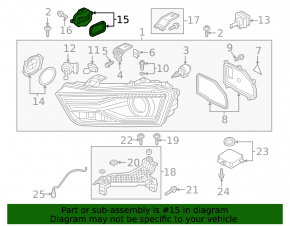 Left headlight control unit for Audi Q3 15-18