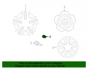Wheel nut d21 M14x1.5 Toyota Sequoia 08-16