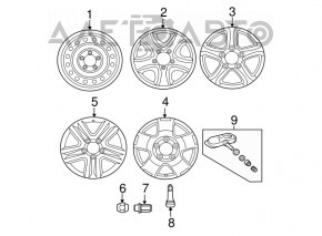 Wheel nut d21 M14x1.5 Toyota Sequoia 08-16