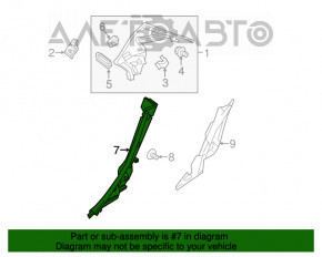 Rear pillar trim right lower Mercedes CLA 14-19