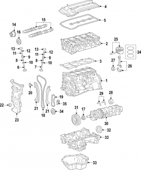Rear camshaft MR18DE Nissan Versa 1.8 10-12