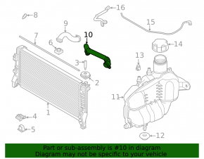 Upper cooling hose BMW X1 F48 20-22 B46