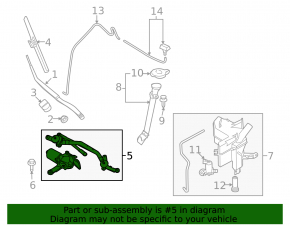 Nissan Murano z52 15-24 windshield wiper linkage with motor