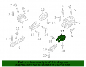Engine mount rear left Volvo XC40 19-25