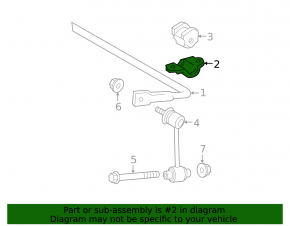 Rear stabilizer mounting bracket left Lexus IS 06-13