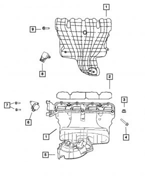 Intake manifold Dodge Journey 11- 2.4 with flaps