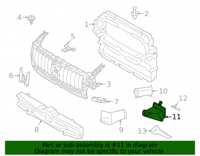 Right auxiliary radiator duct for BMW 4 Series G22 G26 21-25 B58