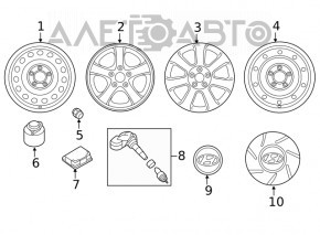 Wheel disk R17 Hyundai Elantra UD 11-16 curb