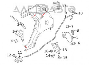 Rear left wing Mitsubishi Outlander Sport ASX 16-26