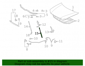 Left hood shock absorber for Toyota Avalon 2012