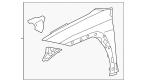 Front right fender Lexus UX200 UX250h 19-24