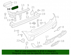 Rear ventilation shield Mini Cooper F56 3d 14-