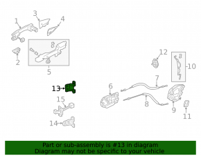 Upper rear left door hinge for a 1993 Honda Accord
