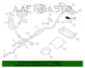 Muffler bracket rear right Jeep Cherokee KL 14-23