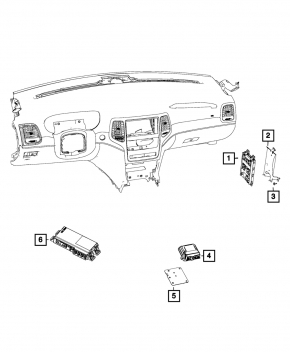 Jeep Grand Cherokee WK2 16-17 SRS Airbag Computer Module